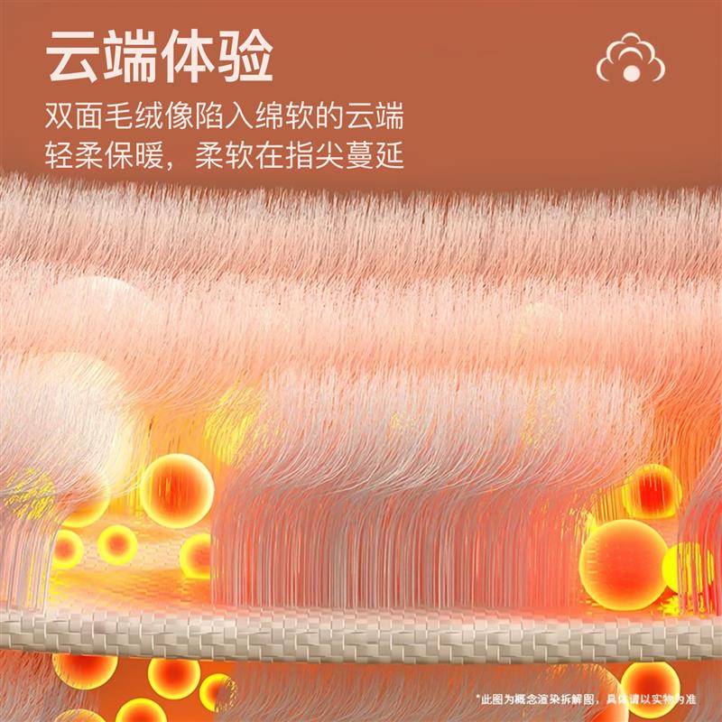 线条小狗法兰绒卡通百搭毛毯家用沙发盖毯保暖多功能宿舍午睡毯子