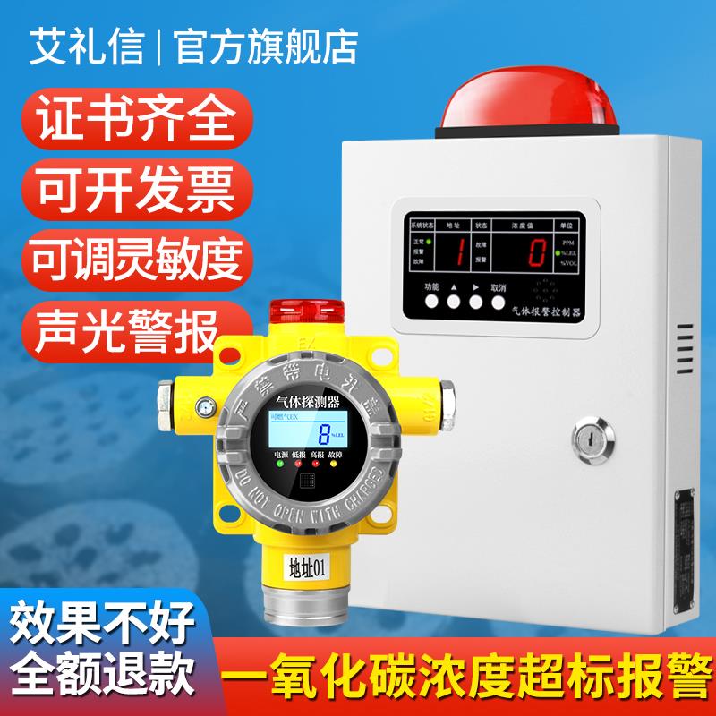 一氧化碳气体报警器浓度检测仪工业家用蜂窝煤炭可燃气探测报警器