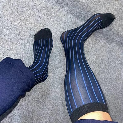男士丝袜竖条纹性感经典英伦风