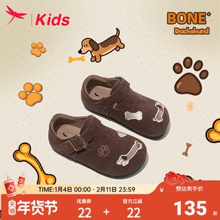 红蜻蜓女童鞋子儿童公主勃肯小皮鞋2026新款单鞋软底女孩洋气真皮