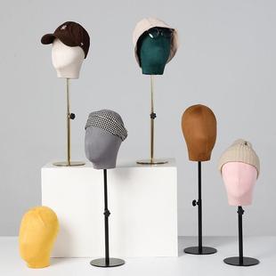 帽架帽子展示架模特头假发支架假人头模架子饰品店帽托 托人头模