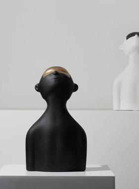 现代创意抽象艺术人物模型摆件客厅桌面摆设简约样板间软装装饰品