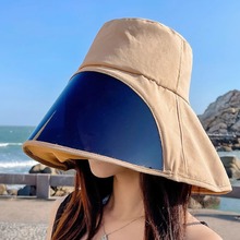 夏季女骑车防风遮阳帽出游旅行防晒帽防紫外线大帽檐全遮脸太阳帽