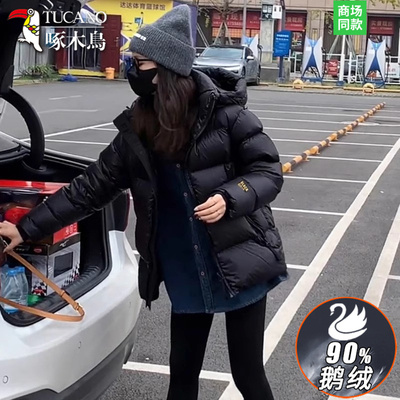 啄木鸟超厚极寒短款高档鹅绒服男