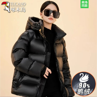 啄木鸟超厚极寒短款高档鹅绒服男