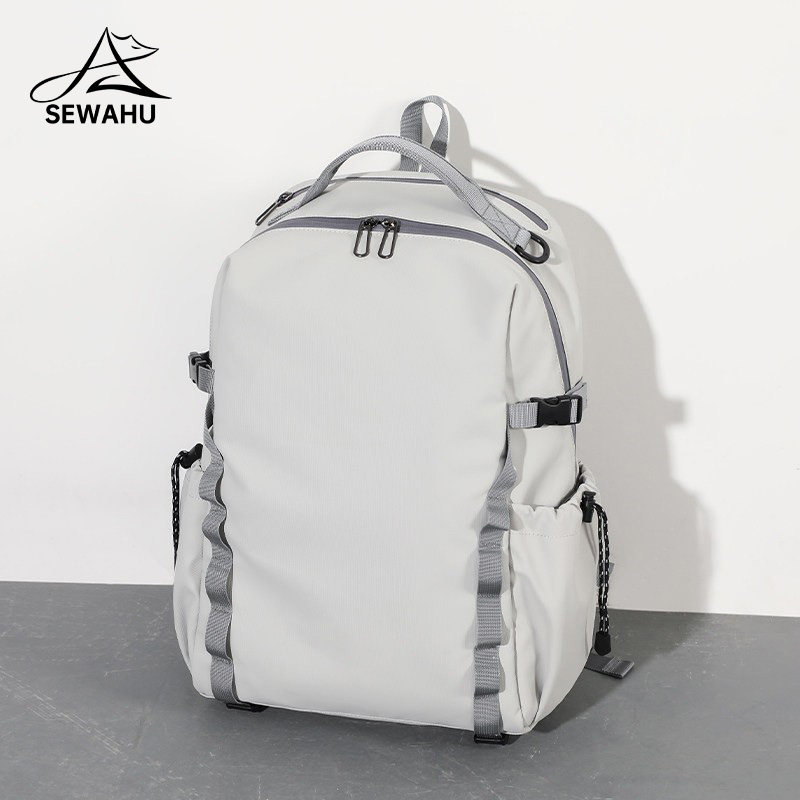 日系休闲运动男士背包大容量旅行双肩包男款轻便电脑包大学生书包