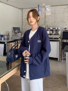 胖mm大码简约华夫格外套女春秋季300斤宽松慵懒风薄款开衫卫衣ins