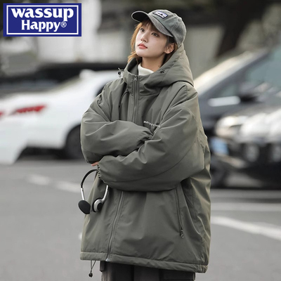 WASSUPHAPPY冬季保暖棉衣男