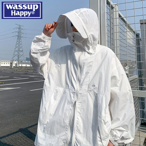 WASSUPHAPPY夏季薄款连帽防晒衣