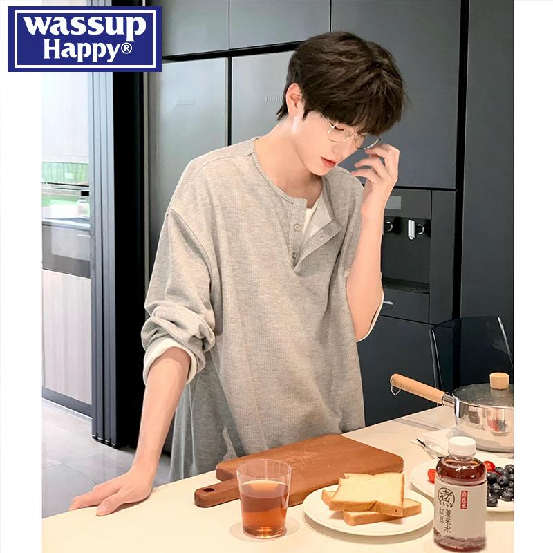 WASSUPHAPPY秋冬季长袖t恤男款