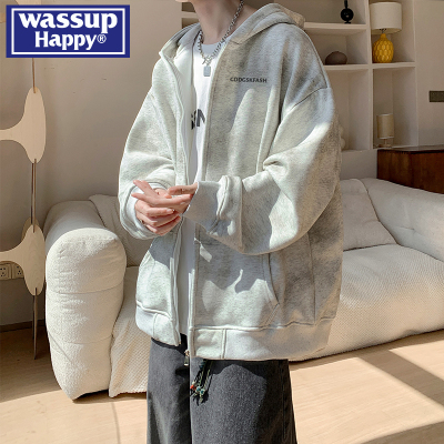 WASSUPHAPPY硬挺扎染连帽卫衣男