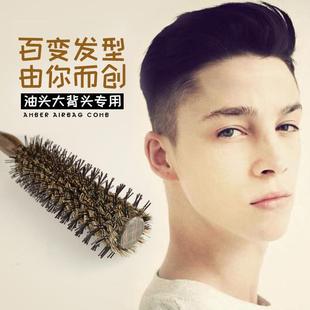 家用圆筒滚梳造型梳卷发梳刘海木梳内扣排骨圆木梳按摩梳梨花梳子