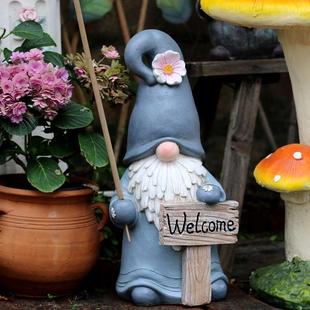 甘道夫 蚊香地精摆件小矮人花园庭院户外装饰 比特人小镇民宿拍照