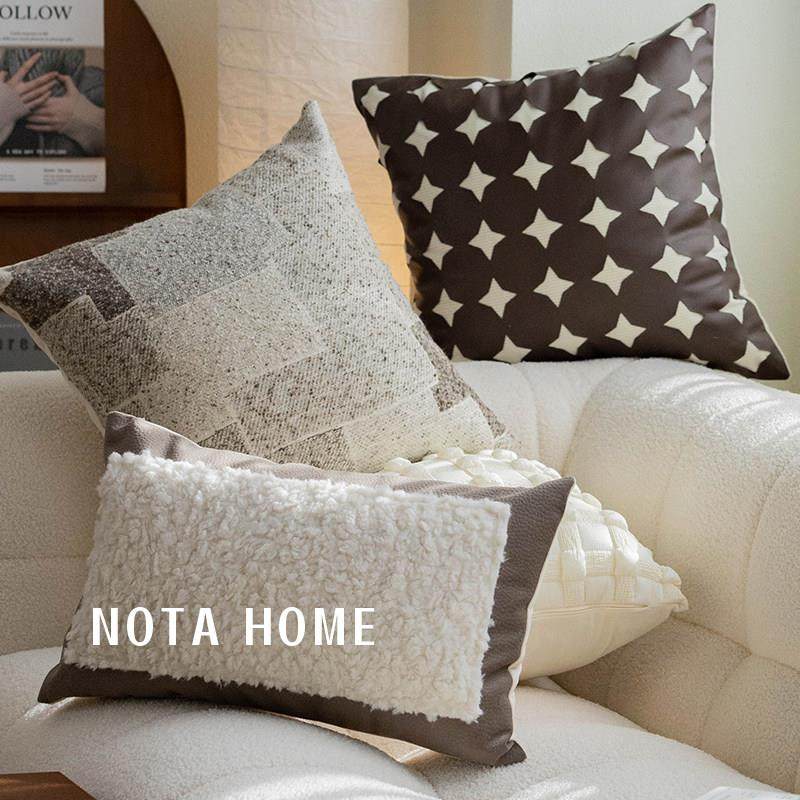 中古皮质抱枕现代简约轻奢柔软客厅沙发靠垫车载长方形腰枕抱枕套,居家布艺,靠垫/抱枕,淘宝优惠券,粉丝福利购,淘宝优惠卷