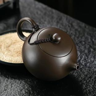 茶具 大容量紫砂壶380ml原矿紫泥泡茶壶仿纯手工球形过滤家用中式
