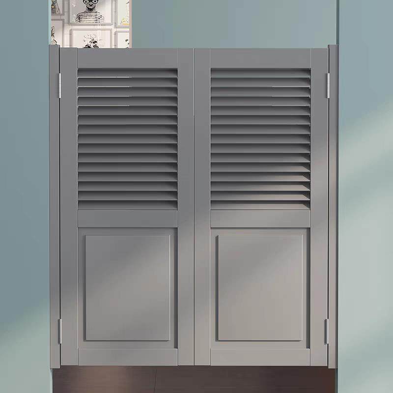 简约实木牛仔百叶门化妆室半腰隔断门栅栏门酒吧门吧台自由门定制