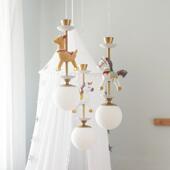 旋转木马斯堪 纳维亚简单 儿童房间枝形吊灯男孩和女孩酒吧展览