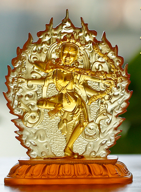 古法琉璃作明佛母像摆件