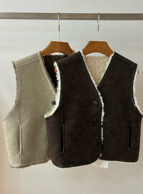 一念质感麂皮绒加绒加厚马甲S250104