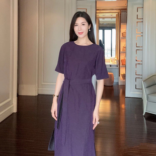 一念2026夏上新俩面穿韵味紫云纱连衣裙连衣裙zl 77S601
