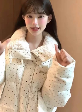 一念秋冬加厚波点保暖棉服外套(填充物是棉)31632