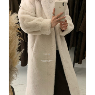 一念贵冷艳很仿真高级感仿皮毛一体防风保暖外套加厚大衣6601m