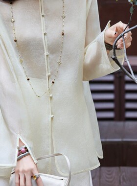 一念家2026夏上新真丝欧根纱国风小衫(含100真丝)YS63-G230