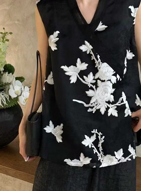 一念家刺绣上衣双层真丝精致刺绣工艺小衫(含100真丝)YS278-G416