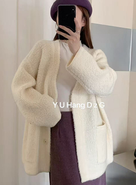 一念柔软毛绒质感宽松廓形保暖毛衣（含100羊毛）YS1-15