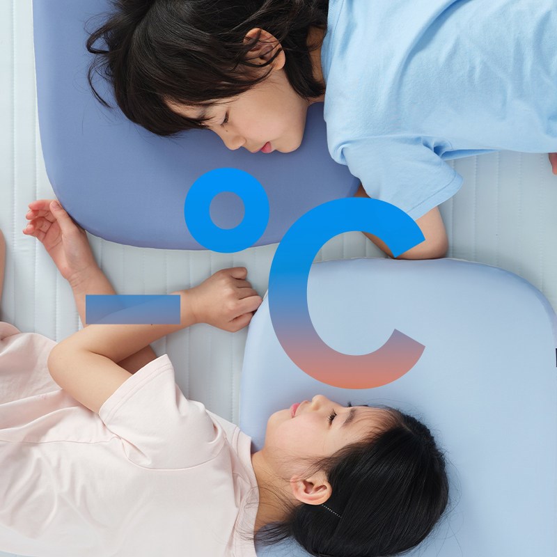 夜海2025新款儿童枕头枕芯0压记忆棉支撑舒适婴儿枕硅胶凉感枕套