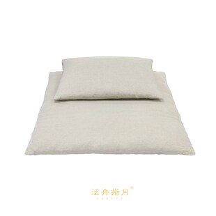 精选泛舟指月静坐垫 亚麻本色禅修垫 透气素雅