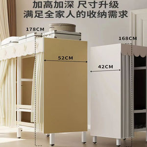 新款衣柜简易布衣柜免安装折叠纱帘结实耐用衣橱家用卧室收纳整理