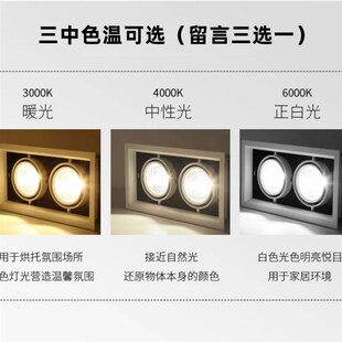 led斗胆灯内胆灯芯AR111斗胆灯杯3w12W单头双头配件格栅射灯光源