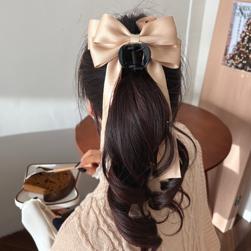 芭蕾风多层蝴蝶结抓夹2025巨好看的后脑勺盘发鲨鱼夹发卡气质头饰