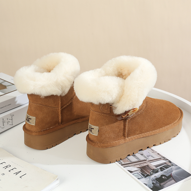 女士短筒冬季雪地靴加厚防滑棉鞋