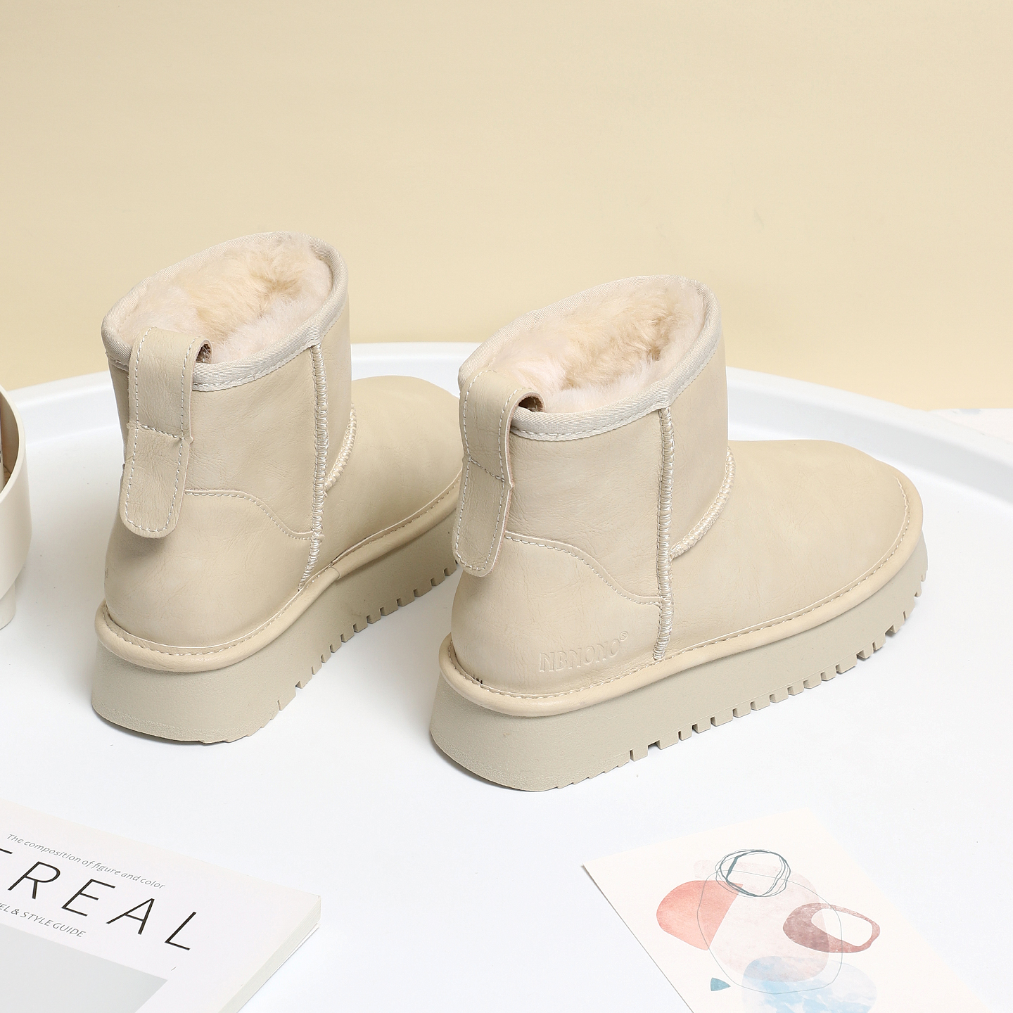 防滑保暖全羊毛雪地靴女2025新款