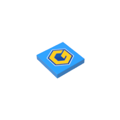 高砖积木零件GDS-561-DE1611配件2x2 光面板印刷件LOGO图标散件