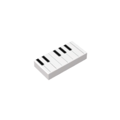 高砖积木零件GDS-566-DE1609配件1x2 光面板印刷件 琴键兼容散件