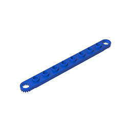 高砖积木零件GDS-90310 1x10板带齿端兼容2719 MOC散件