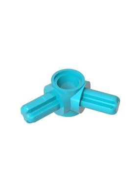 高砖积木零件GDS-21101配件120°十字轴带栓孔连接件兼容拼插散件