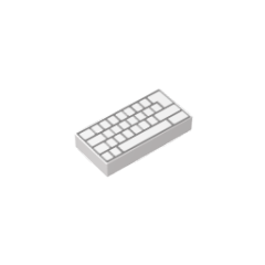 高砖积木零件GDS-566-DE1614配件1x2 光面板印刷件 键盘兼容散件