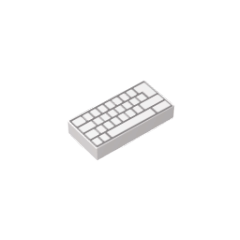 高砖积木零件GDS-566-DE1614配件1x2 光面板印刷件 键盘兼容散件