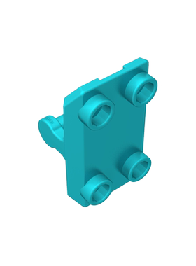 高砖积木零件GDS-90032配件4凸点盾牌兼容小颗粒MOC拼插散件