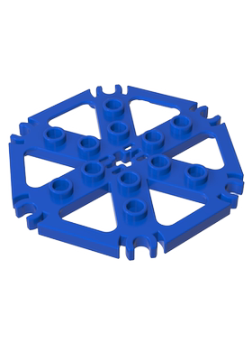 高砖积木零件GDS-90325 6叶片转子板盘 水车轮兼容64566 MOC散件