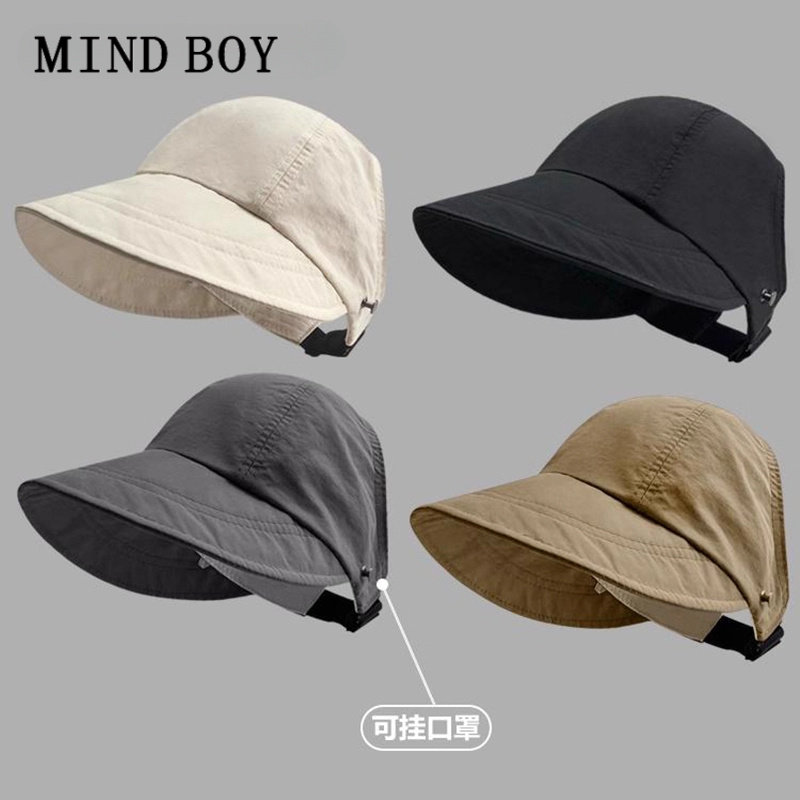 MIND BOY日本设计师联名款大头围空顶渔夫鸭舌帽遮阳帽防晒春夏季