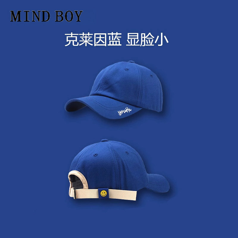 MIND BOY克莱因蓝软顶棒球帽子男女2026春季新品显脸小鸭舌帽子款