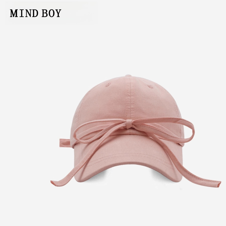 MIND BOY日本设计师联名款长飘带蝴蝶结棒球帽子显脸小鸭舌帽女夏