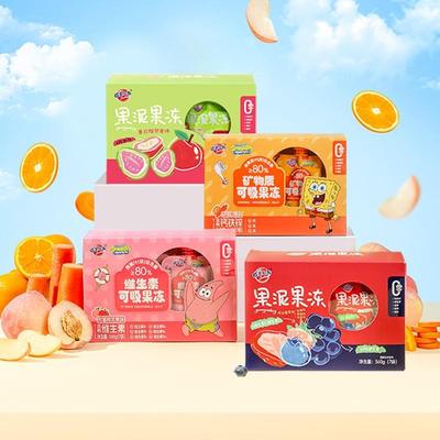 蜡笔小新560g果泥果冻50%真果汁吸吸冻爽六一儿童零食水果泥