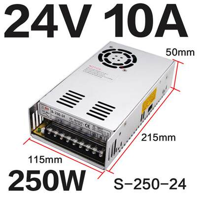 明纬NES/S-350W400-24v15a工业5V监控12v变压器直流开关电源盒48v