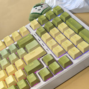 青提柠檬键帽rog夜魔键帽75配列PBT材质原厂高度客制化免喷涂